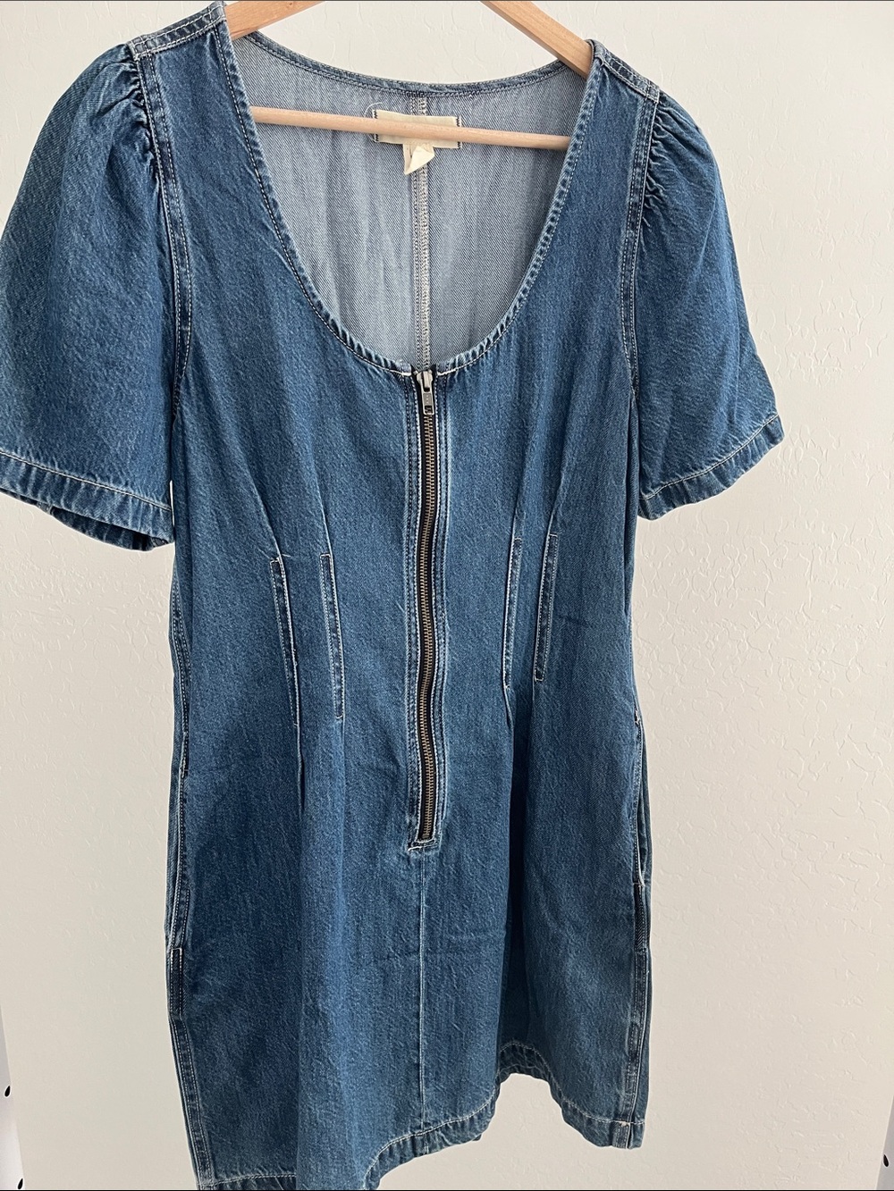 Madewell Denim Darted Mini Dress in Pixie Wash 6